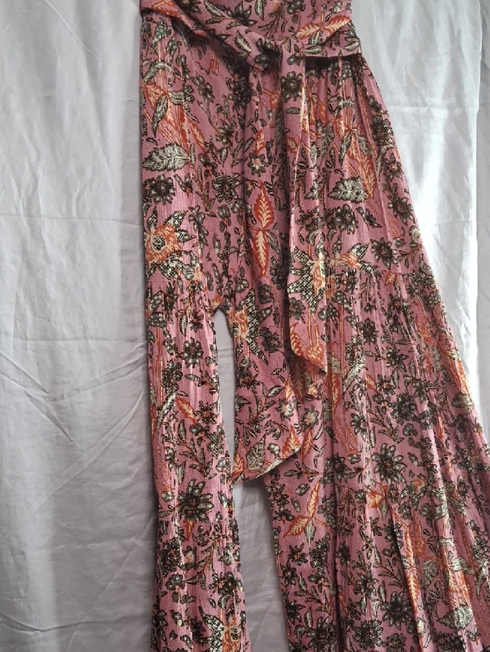 Free People Floral Convertible Jumper/ Leg Boho Pants - Picture 8 of 11